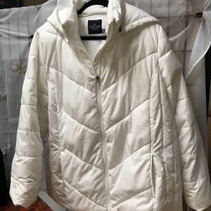 White puffy jacket